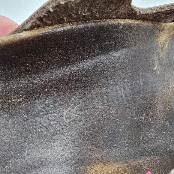 Birkenstock Womens size 41 EU 10 US Florida Brown Leather 3 Strap Slides Sandals - Picture 8 of 8